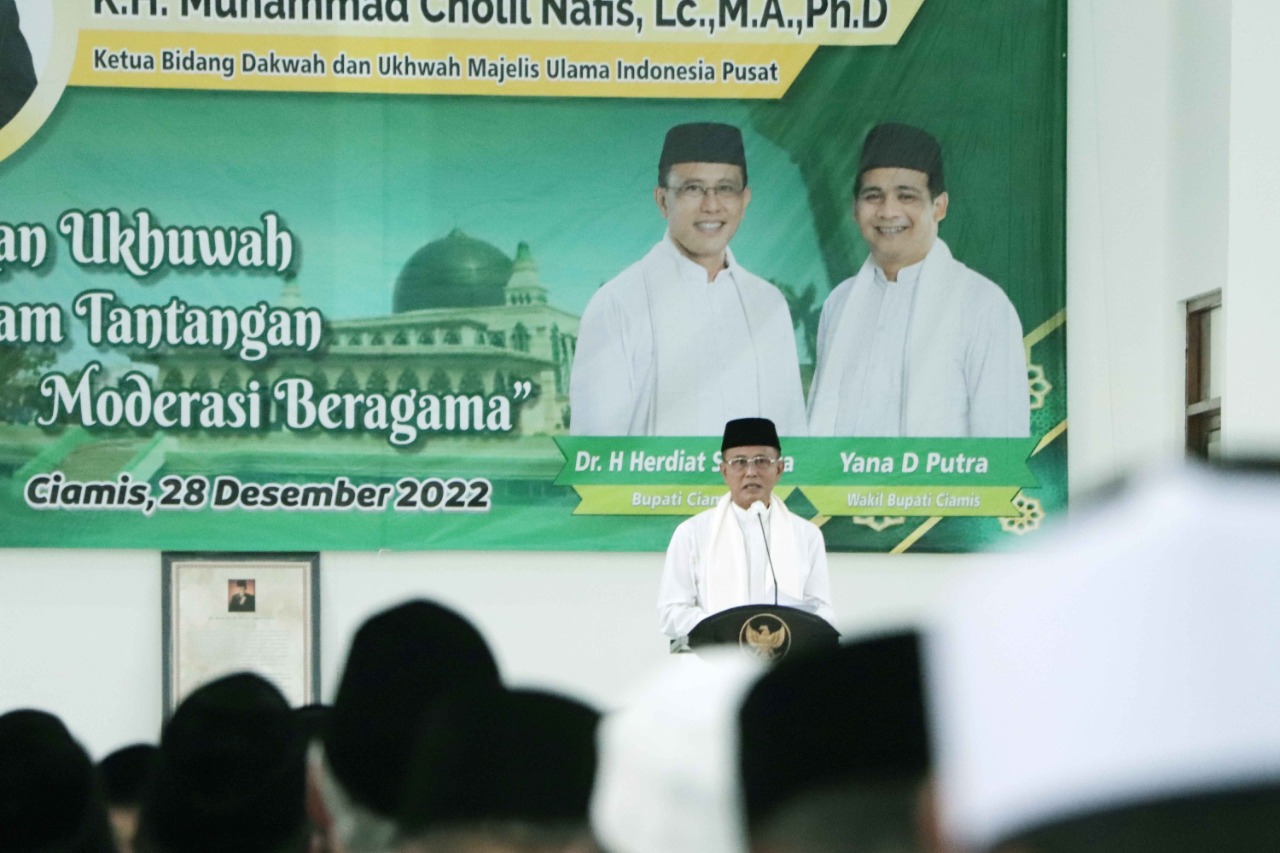 Hadiri Halaqoh Ulama Ciamis, Bupati Herdiat Sebut Para Tokoh Agama Berperan Penting Dalam Menjaga Kemajemukan